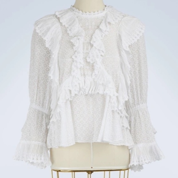 ISABEL MARANT Zim Ruffled Blouse - Picture 1 of 9